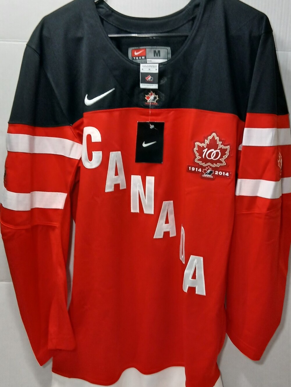 NEW 2014 Team Canada IIHF World Juniors Hockey Jersey 100 Year Anniversary NWT